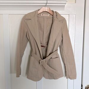 Marni cotton blazer with belt